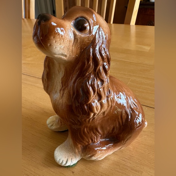 Vintage Brown English Cocker Spaniel Ceramic Figurine Approximately 6 in tall - Picture 10 of 13